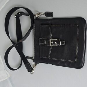 Black Leather Crossbody Bag